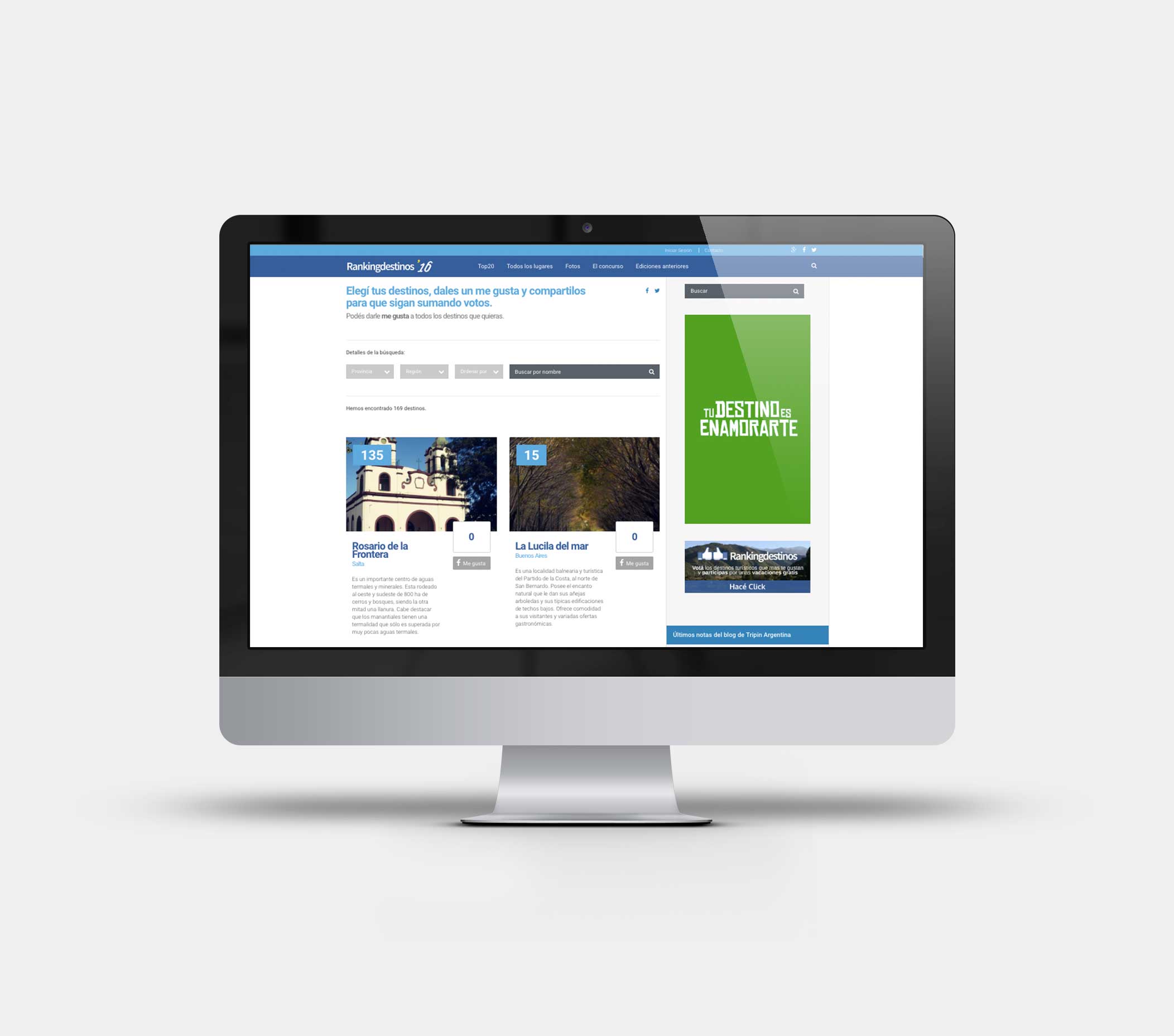 Tripin - Ranking de destinos
